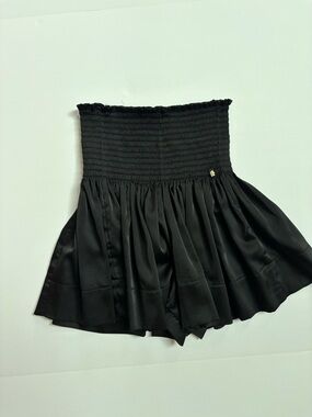 Natural Life Black Smocked Waist Mini Skort